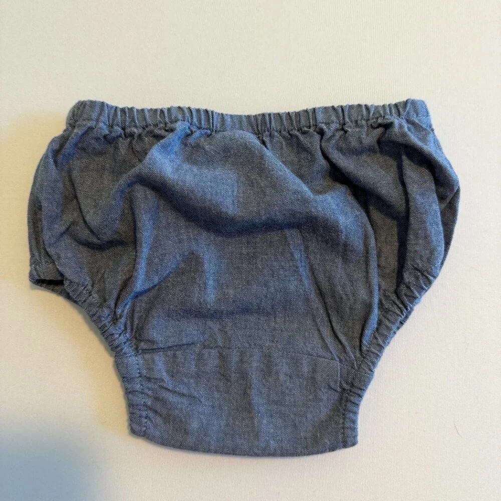 BABY GAP Blue Chambray Denim 2-Pc Outfit Dress Newborn 3-6 Mos